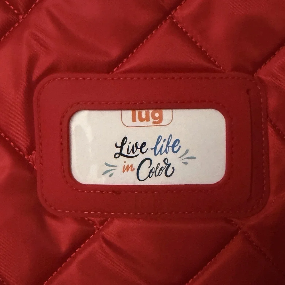 lug NWT Jockey Hanging Garment Bag Red New Zipped Fabric Travel Luggage Suitcase